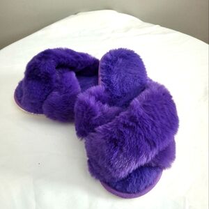 Purple Fluffy Slippers